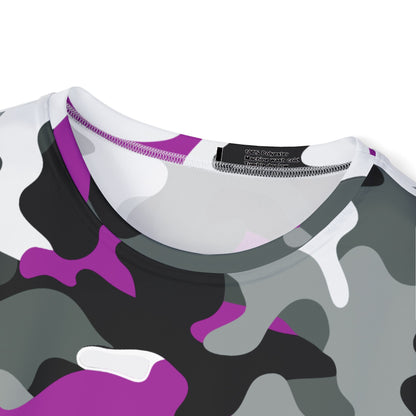 Camo Purple Jersey Style Performance T-Shirt for Men