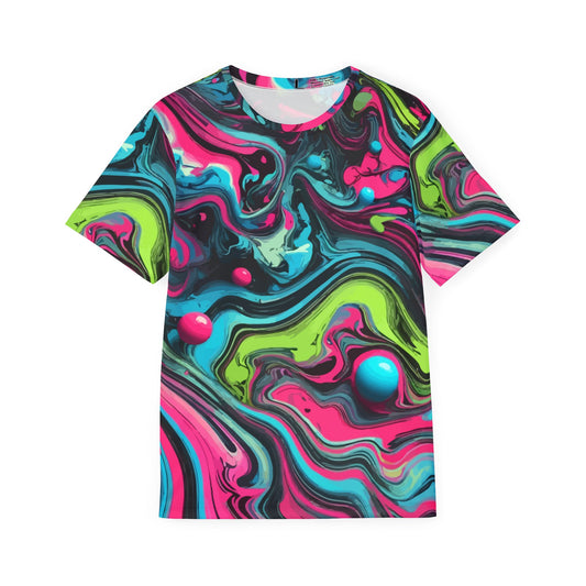 Paint Pour Jersey Style Performance T-Shirt for Men