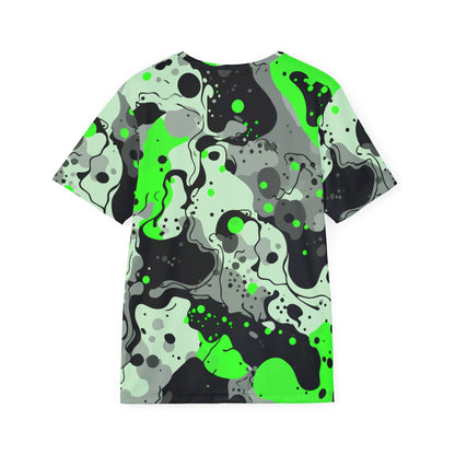 Camo 2 Green Jersey Style Performance T-Shirt for Men