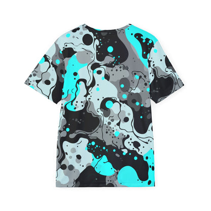 Camo 2 Blue Jersey Style Performance T-Shirt for Men