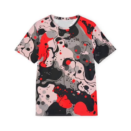 Camo 2 Red Jersey Style Performance T-Shirt for Men