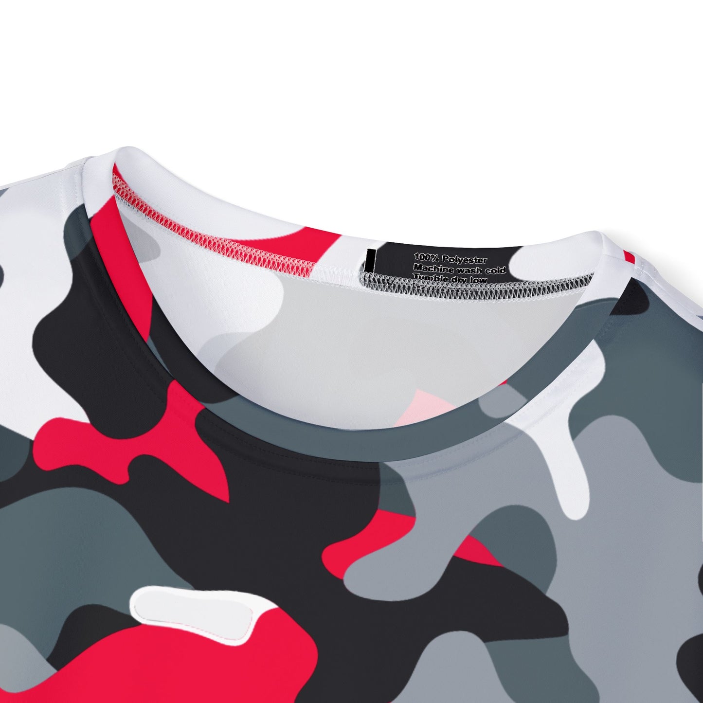 Camo Red Jersey Style Performance T-Shirt for Men