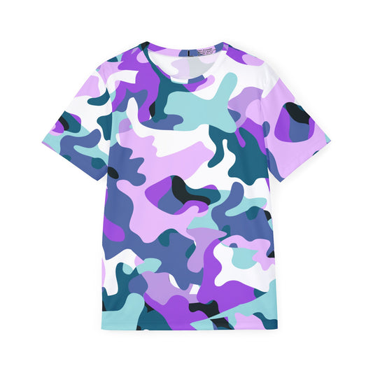 Camo Pink and Purple Men's Jersey Style T-Shirt