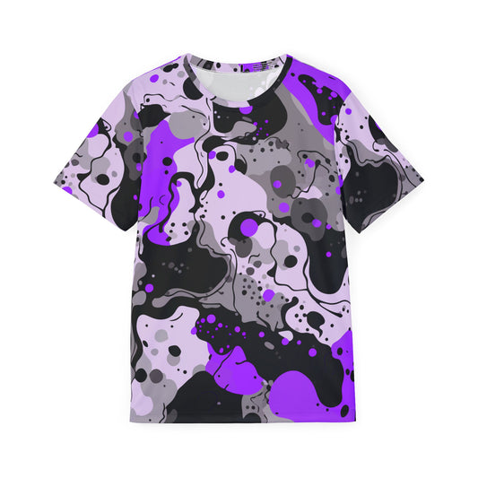 Camo 2 Purple Jersey Style Performance T-Shirt for Men