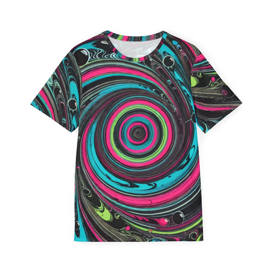 Paint Swirl Jersey Style Performance T-Shirt for Men