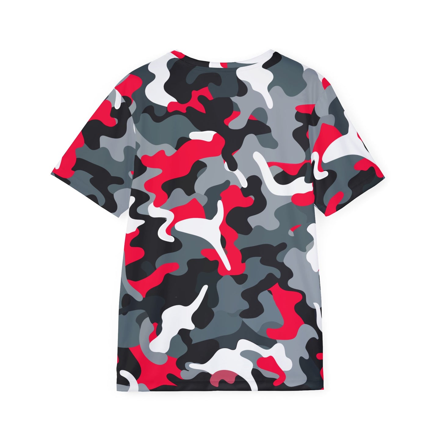 Camo Red Jersey Style Performance T-Shirt for Men