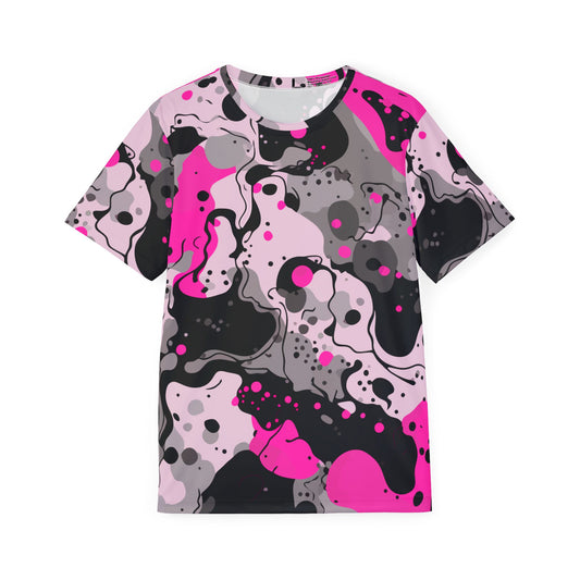 Camo 2 Pink Jersey Style Performance T-Shirt for Men