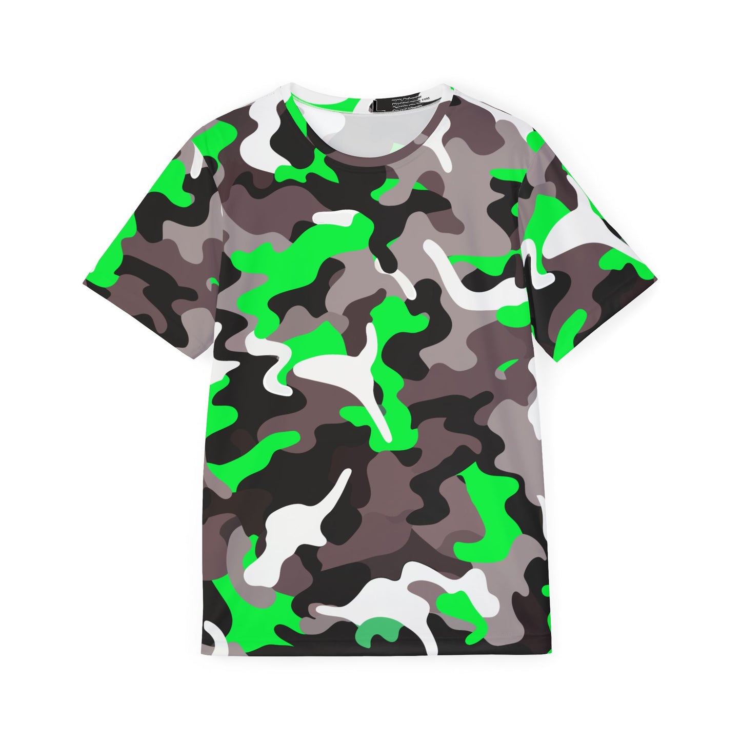 Camo Green Jersey Style Performance T-Shirt for Men