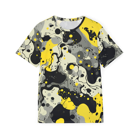 Camo 2 Yellow Jersey Style Performance T-Shirt for Men