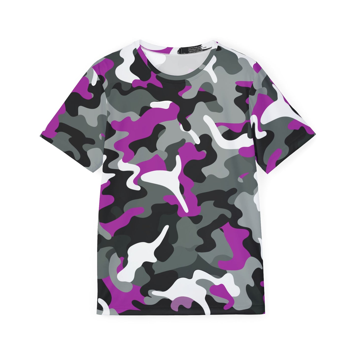 Camo Purple Jersey Style Performance T-Shirt for Men